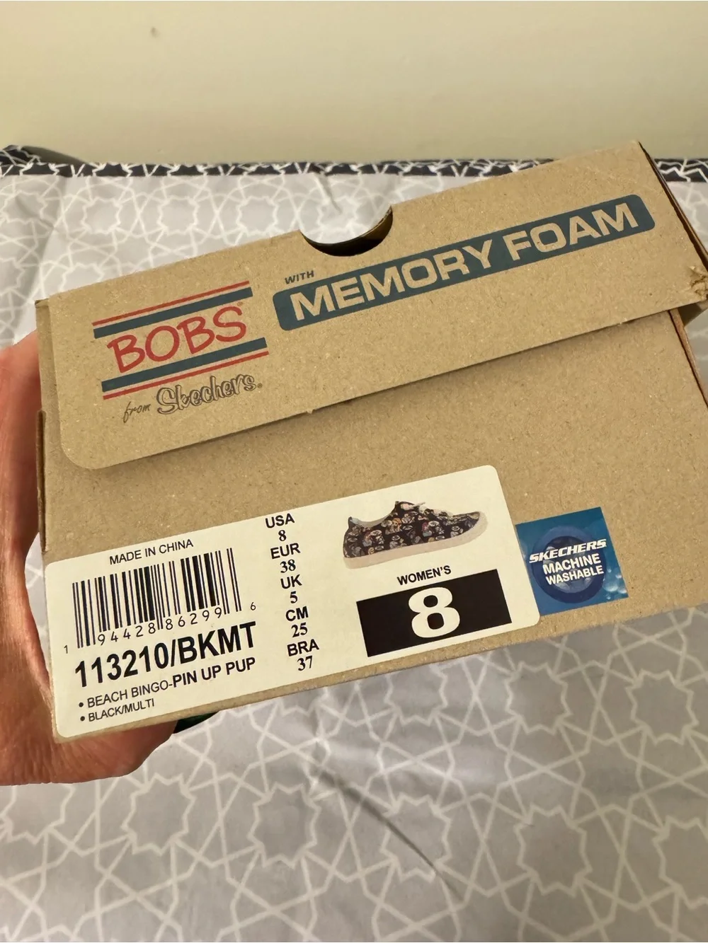 BOBS from Skechers Memory Foam Shoe Box - Brown Cardboard NWT - Picture 4 of 8